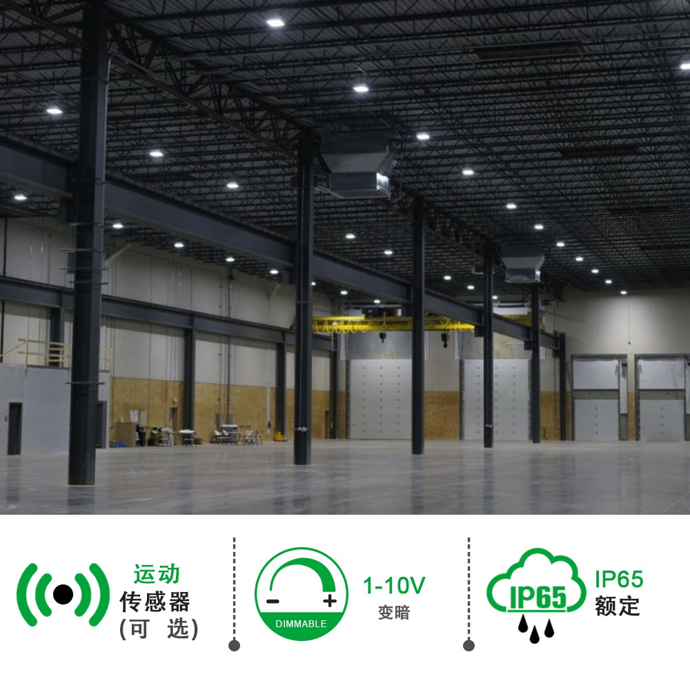 羽毛球场地专业用灯200瓦LED球馆灯IP65防水带黑色铝罩