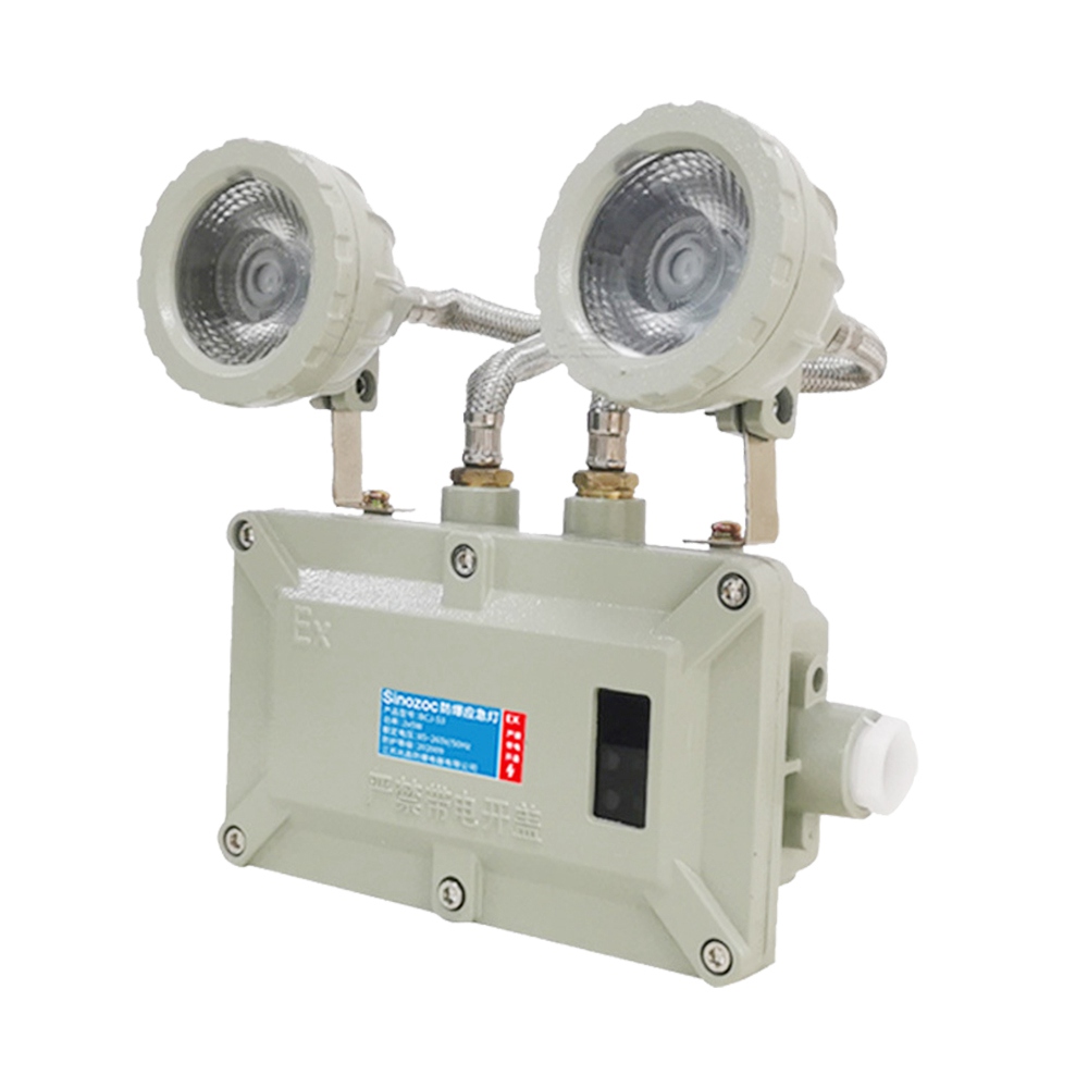 防爆双头应急灯3W消防安全出口应急灯IP65输入电压AC220V