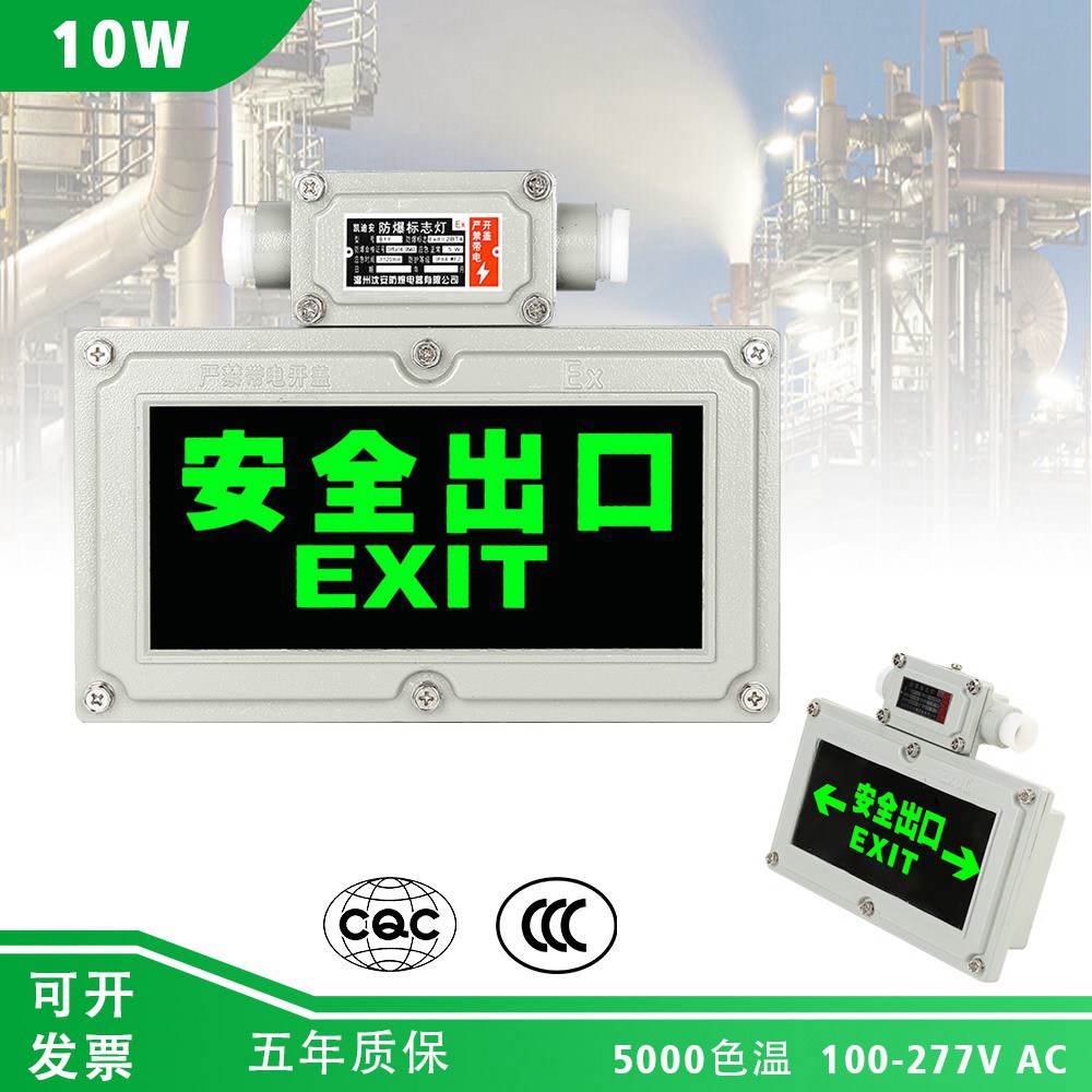 防爆消防应急灯10W防爆LED应急灯IP65输入电压AC220V