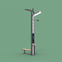 铝制 Smartpole 4G 5G Cctv Lcd 触摸屏显示照明 LED路灯智能杆